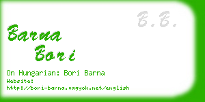 barna bori business card